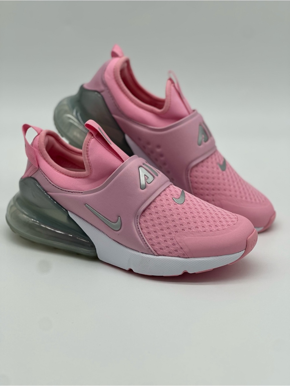 Nike Pink Girls Slip-On Air Bubble Heel Sneakers